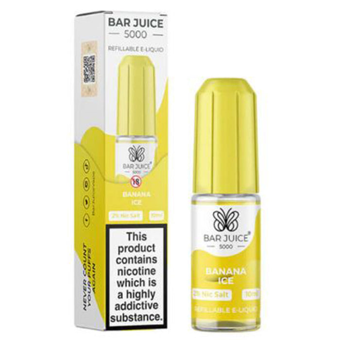 Bar Juice 5000 20mg Nic Salt E-Liquid 10ml  Bar Juice Banana Ice 20mg 