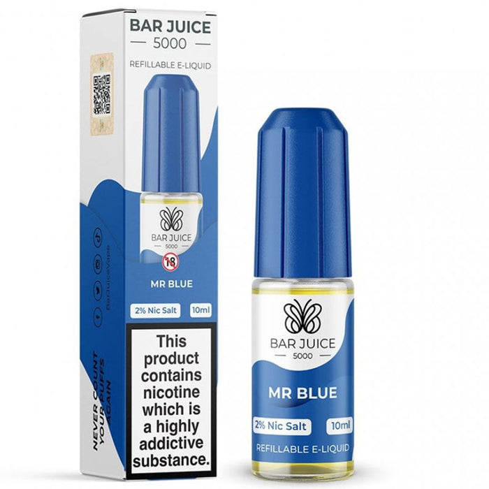 Bar Juice 5000 10mg Nic Salt E-Liquid 10ml  Bar Juice Mr Blue 10mg 