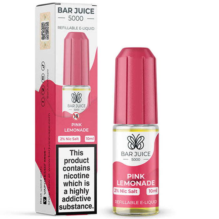 Bar Juice 5000 20mg Nic Salt E-Liquid 10ml  Bar Juice Pink Lemonade 20mg 