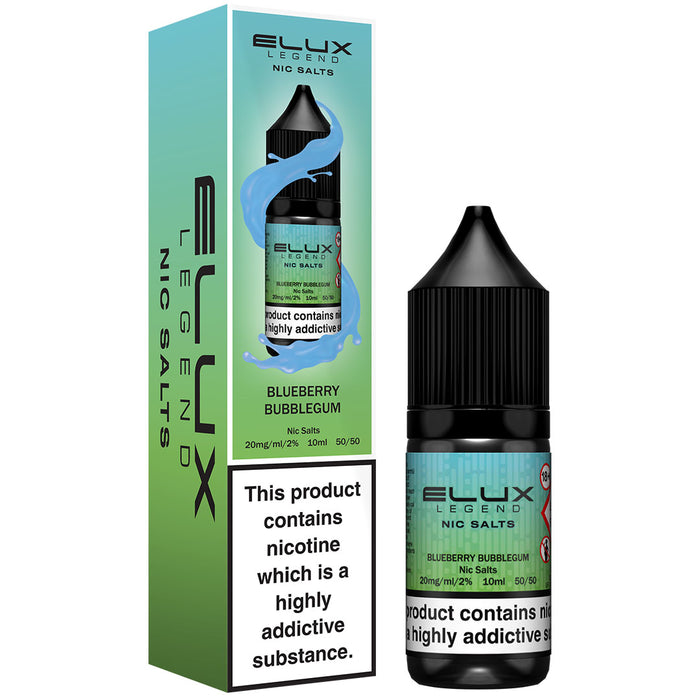 Elux Legend 10mg E Liquid Nic Salt 10ml  Elux Pro Blueberry Bubblegum 10mg 