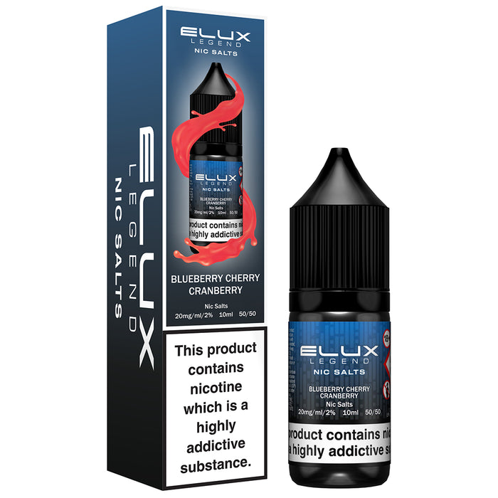 Elux Legend 20mg E Liquid Nic Salt 10ml  Elux Pro Blueberry Cherry Cranberry 20mg 