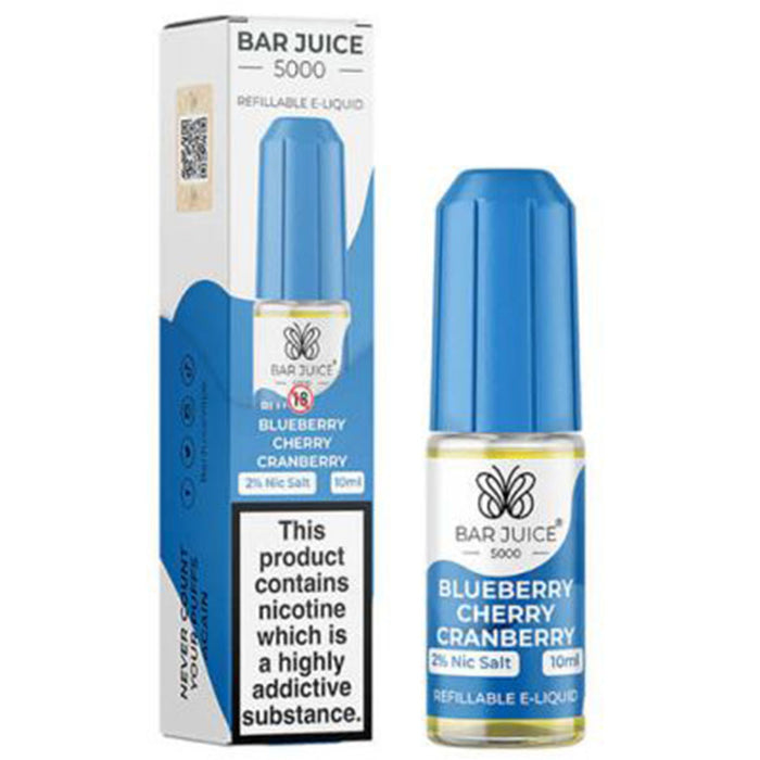 Bar Juice 5000 20mg Nic Salt E-Liquid 10ml  Bar Juice Blueberry Cherry Cranberry 20mg 