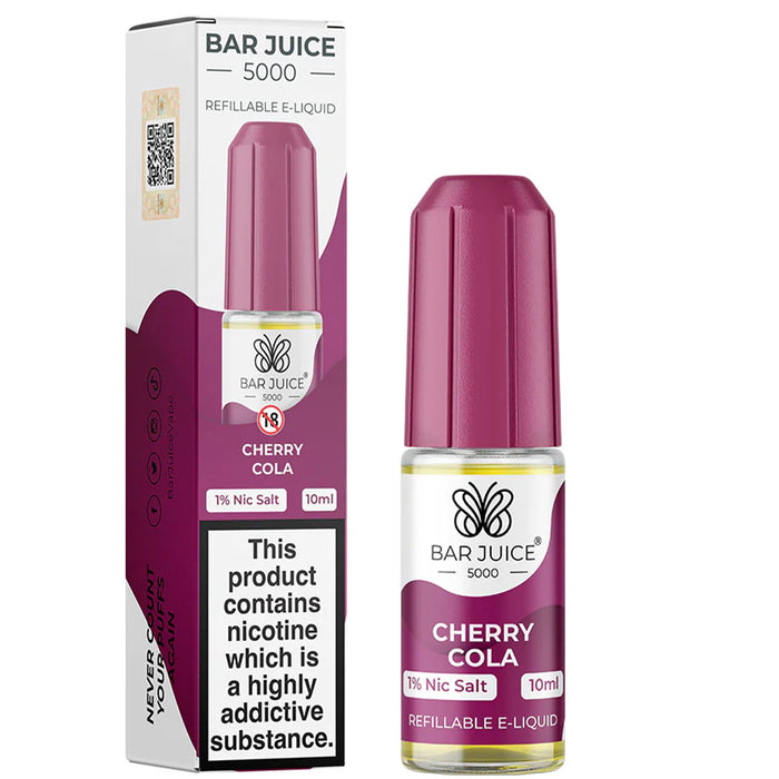 Bar Juice 5000 10mg Nic Salt E-Liquid 10ml  Bar Juice Cherry Cola 10mg 