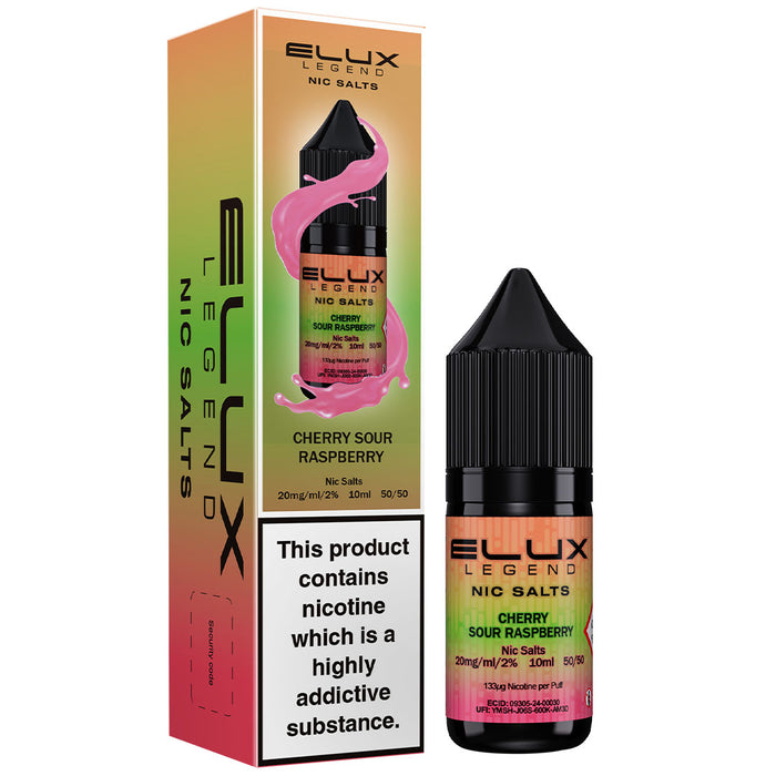 Elux Legend 20mg E Liquid Nic Salt 10ml  Elux Pro Cherry Sour Raspberry 20mg 