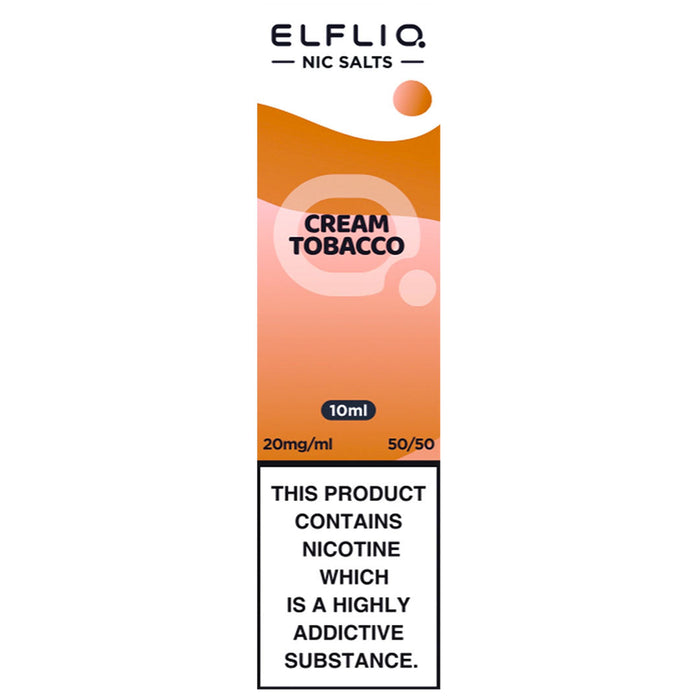 Elf Bar Elfliq 5mg E Liquid Nicotine Salt 10ml  Elf Bar Snoow Tobacco (Cream Tobacco) 5mg 