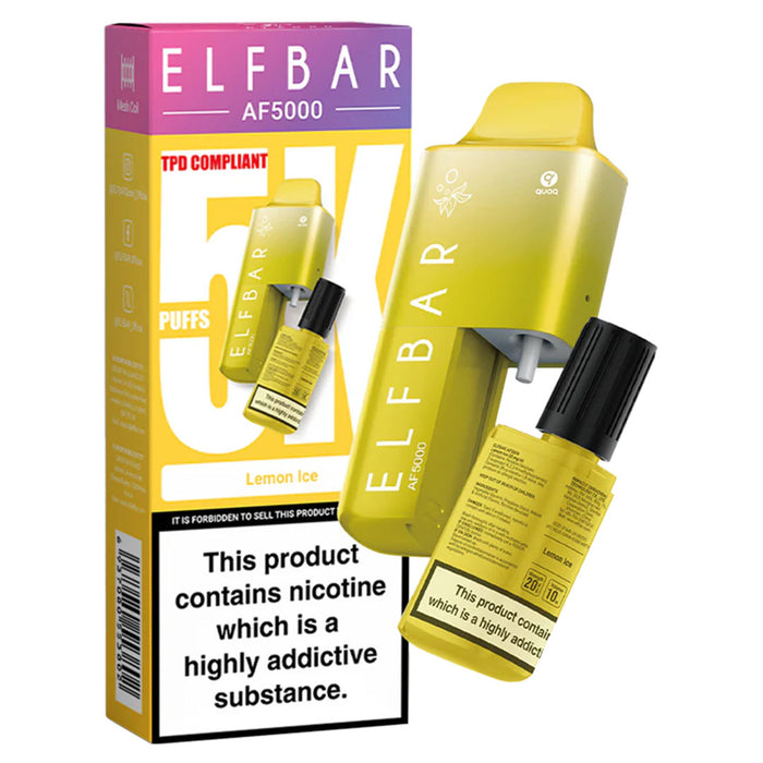 ELFBAR AF5000 Disposable Pod System 20mg  Elf Bar Lemon Ice  