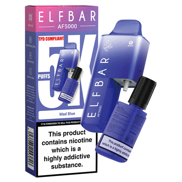 ELFBAR AF5000 Disposable Pod System 20mg  Elf Bar Mad Blue  