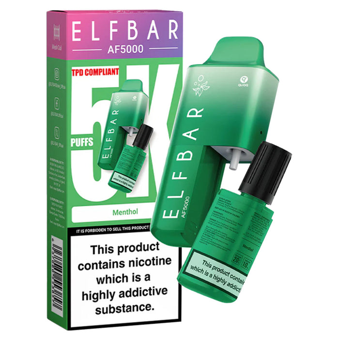 ELFBAR AF5000 Disposable Pod System 20mg  Elf Bar Menthol  