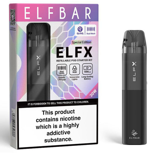 Elf Bar ELFX Pod Vape Kit  Elf Bar Black  