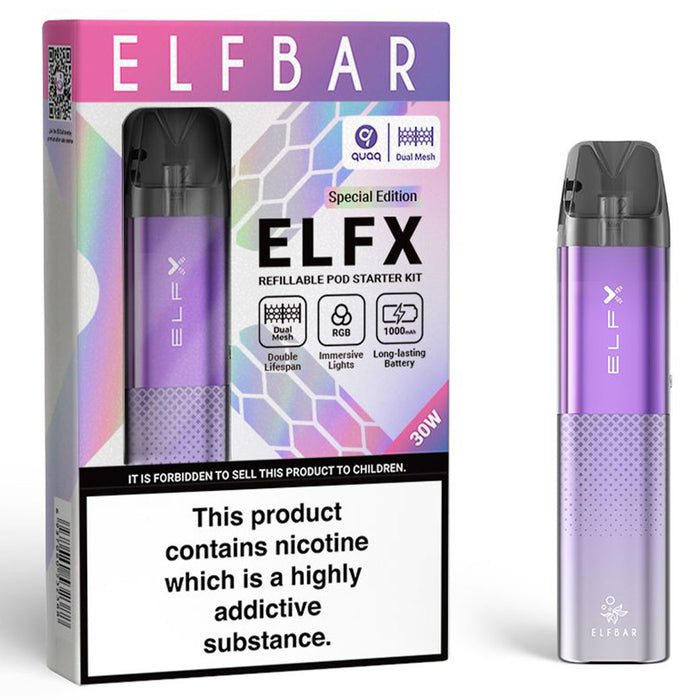 Elf Bar ELFX Pod Vape Kit  Elf Bar Purple  