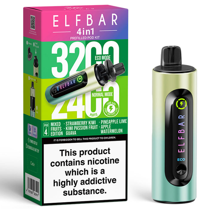 Elf Bar 4 In 1 Pod Kit  Elf Bar Mixed Fruits Edition  