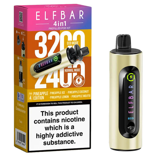 Elf Bar 4 In 1 Pod Kit  Elf Bar Pineapple Edition  