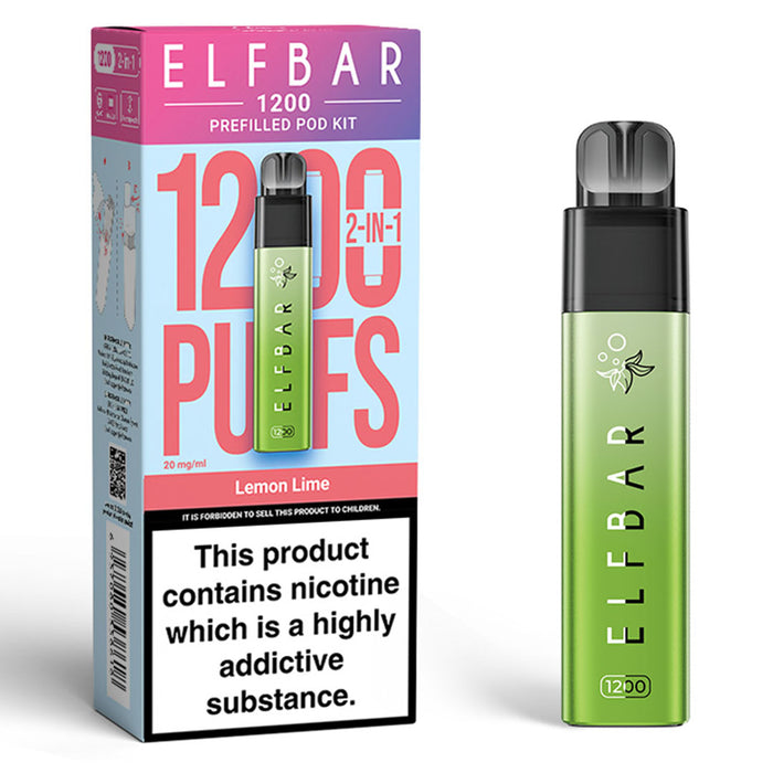 Elf Bar 1200 Prefilled Pod Vape Kit Elf Bar Lemon Lime