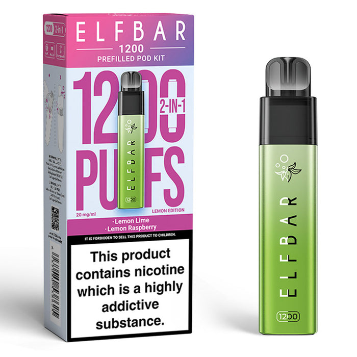 Elf Bar 1200 Prefilled Pod Vape Kit Elf Bar Lemon edition