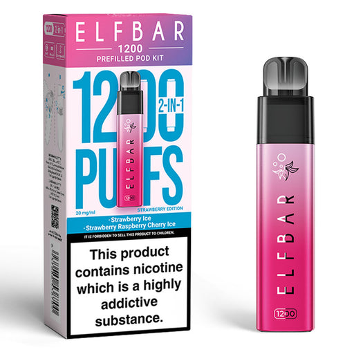 Elf Bar 1200 Prefilled Pod Vape Kit Elf Bar Strawberry edition