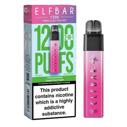 Elf Bar 1200 Prefilled Pod Vape Kit Elf Bar Pink edition