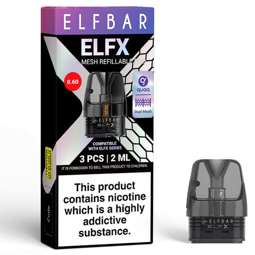 Elf Bar ELFX Replacement Pods  Elf Bar 0.6ohm  
