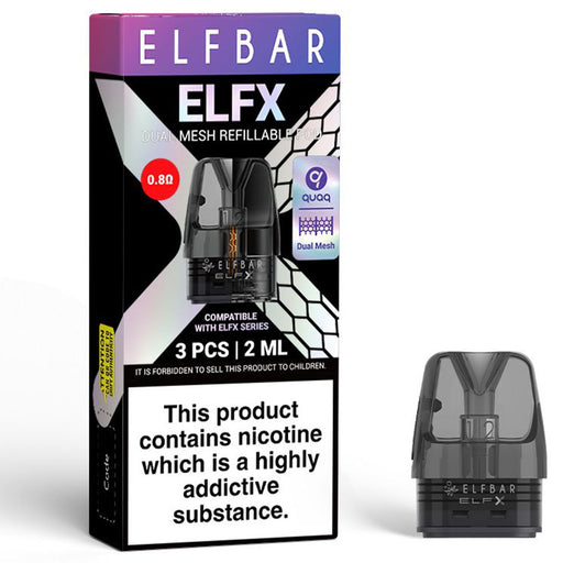 Elf Bar ELFX Replacement Pods  Elf Bar 0.8ohm  