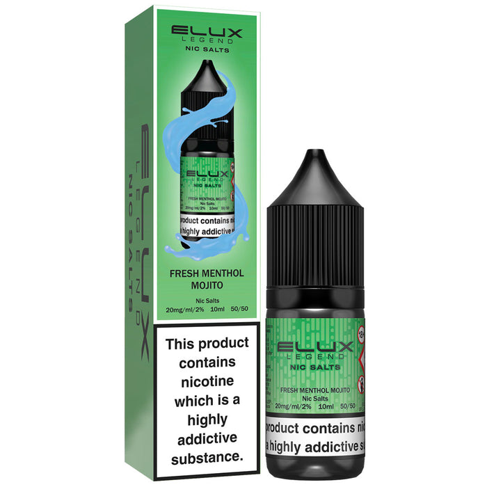 Elux Legend 20mg E Liquid Nic Salt 10ml  Elux Pro Fresh Menthol Mojito 20mg 