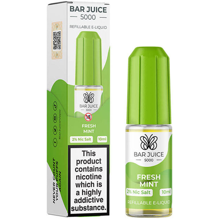 Bar Juice 5000 20mg Nic Salt E-Liquid 10ml  Bar Juice Fresh Mint 20mg 