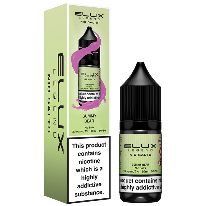 Elux Legend 10mg E Liquid Nic Salt 10ml  Elux Pro Gummy Bear 10mg 