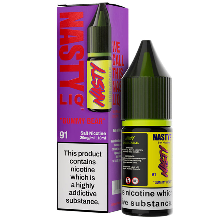 Gummy Bear Nic Salt E-Liquid By Nasty Liq  Nasty Juice   