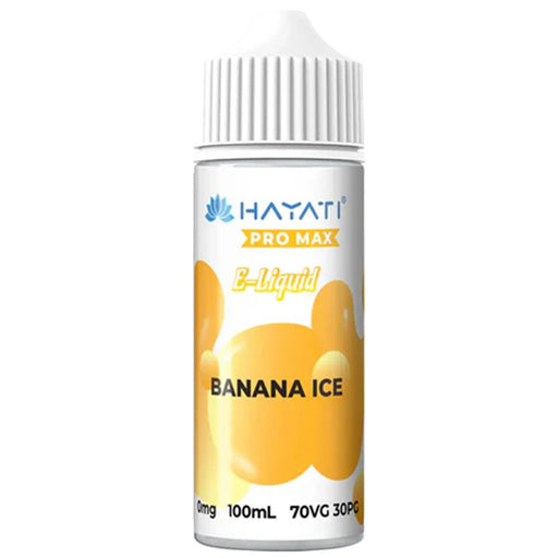 Hayati Pro Max Eliquid 50/50 100ml Shortfill E liquid  Hayati Banana Ice  