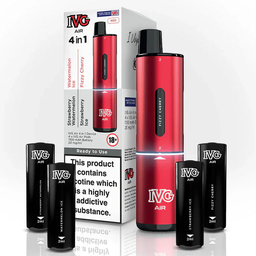 IVG Air 4 in 1 Rechargeable Pod Kit  I VG Red Edition  