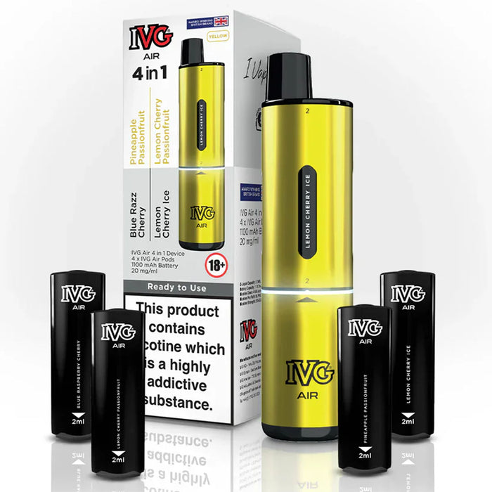 IVG Air 4 in 1 Rechargeable Pod Kit  I VG Yellow Edition  