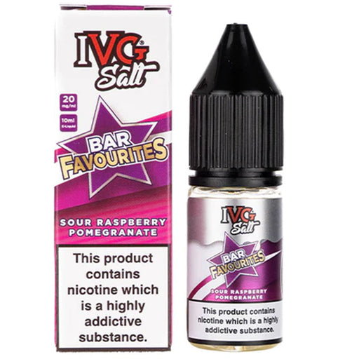 IVG Salt Bar Favourites Sour Raspberry Pomegranate 10ml  I VG   