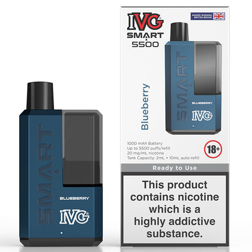 IVG Smart 5500 Disposable Vape  I VG Blueberry  