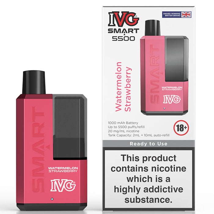 IVG Smart 5500 Disposable Vape  I VG Watermelon Strawberry  