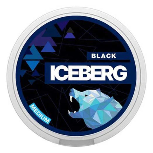 Iceberg Medium Nicotine Pouches  Iceberg 20mg Black 