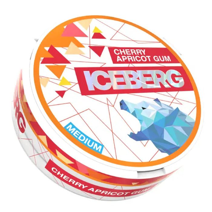 Iceberg Medium Nicotine Pouches  Iceberg 20mg Cherry Apricot Gum 