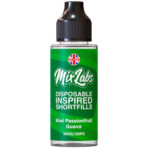 Kiwi Passionfruit Guava Shortfill By Mix Labs 100ml  Mix Labs   