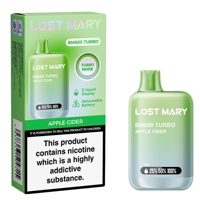 Lost Mary BM600 TURBO Disposable Vape  Lost Mary Apple Cider  