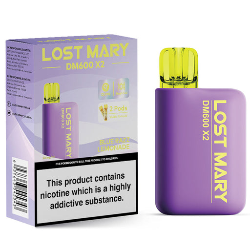 Lost Mary DM600 X2 1200 Disposable Vape  Lost Mary Blue Razz Lemonade - EXPIRE 24/11/2024  