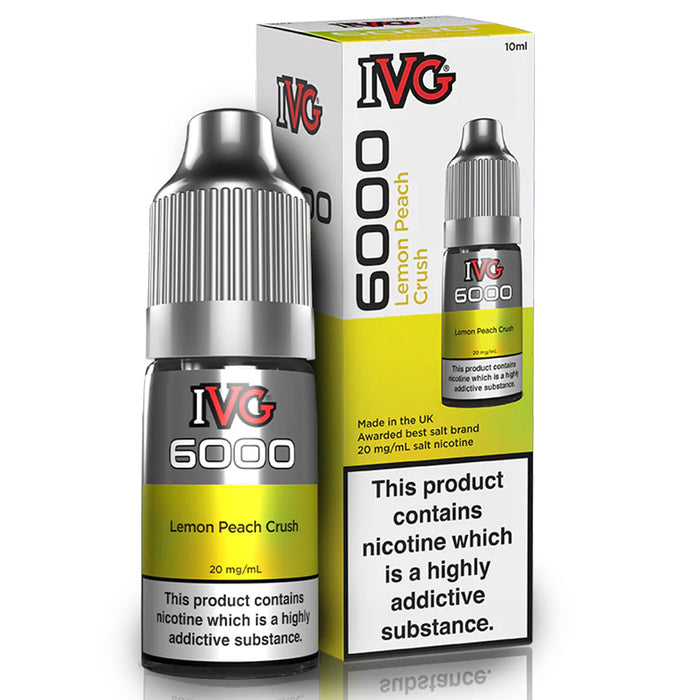 Lemon Peach Crush - IVG 6000 Bar Nic Salt E-Liquid  I VG   