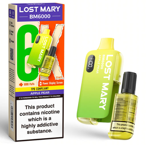 Lost Mary BM6000 Disposable Vape Kit  Lost Mary Apple Pear  