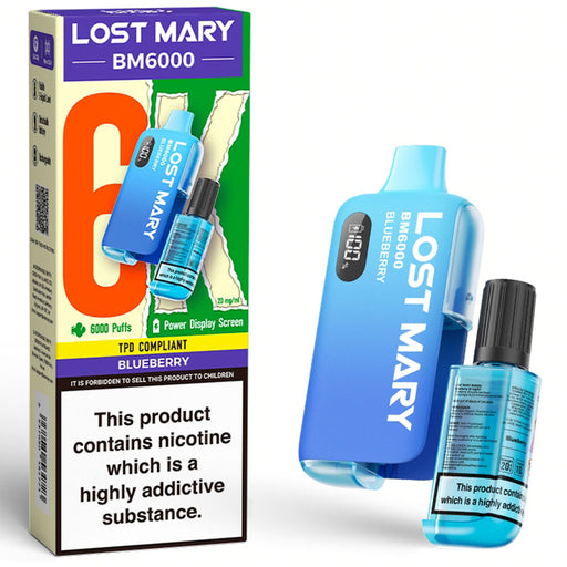 Lost Mary BM6000 Disposable Vape Kit  Lost Mary Blueberry  