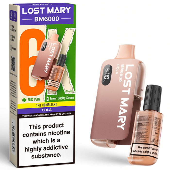 Lost Mary BM6000 Disposable Vape Kit  Lost Mary Cola  
