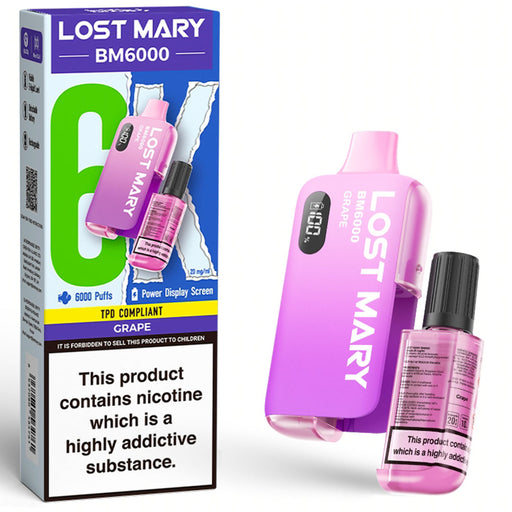 Lost Mary BM6000 Disposable Vape Kit  Lost Mary Grape  