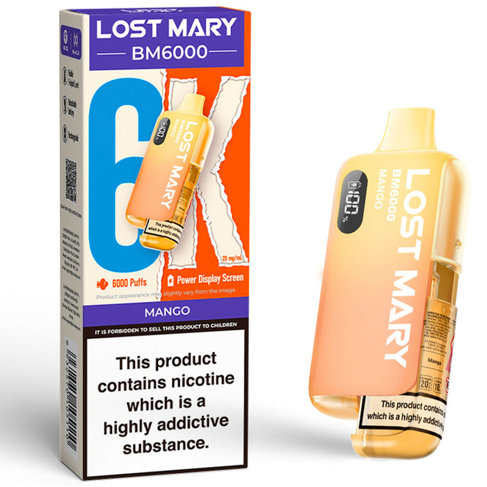 Lost Mary BM6000 Disposable Vape Kit  Lost Mary Mango - NEW  