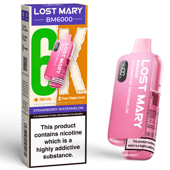 Lost Mary BM6000 Disposable Vape Kit  Lost Mary Strawberry Watermelon - NEW  