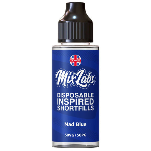Mad Blue Shortfill By Mix Labs 100ml  Mix Labs   