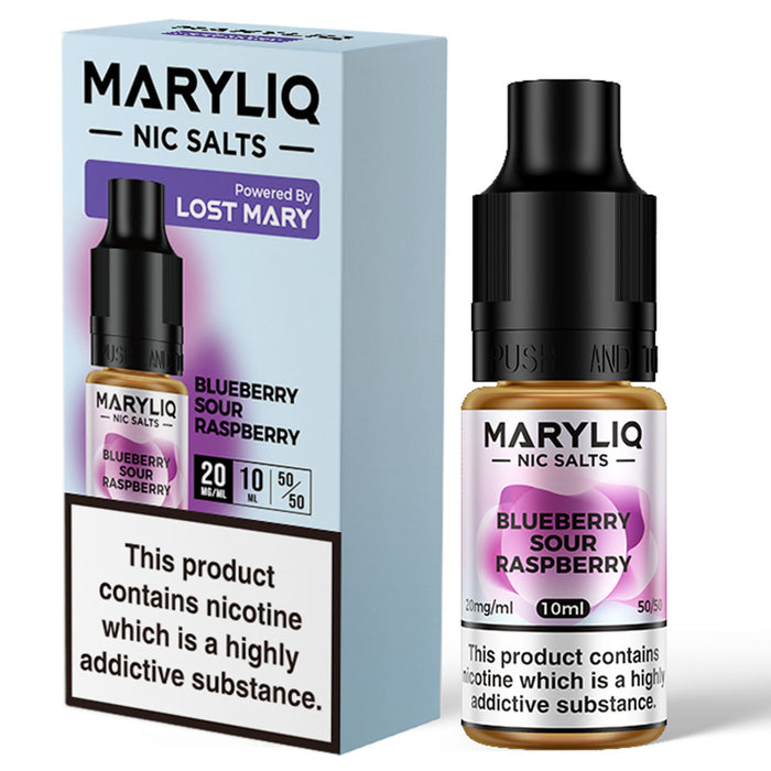 Maryliq 20mg - Lost Mary Nic Salt E-Liquid 10ml  Lost Mary Blueberry Sour Raspberry 20mg 