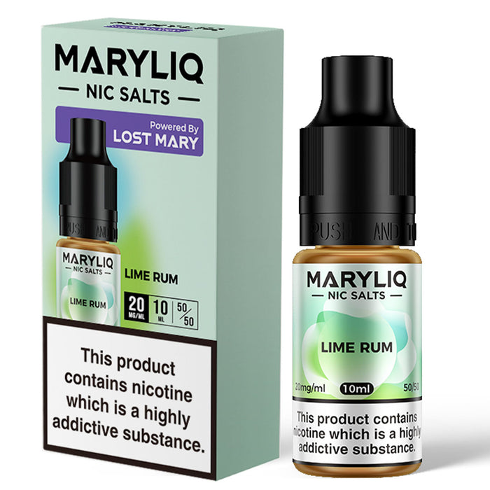 Maryliq 20mg - Lost Mary Nic Salt E-Liquid 10ml  Lost Mary Lime Rum 20mg 