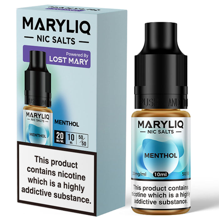 Maryliq 10mg - Lost Mary Nic Salt E-Liquid 10ml  Lost Mary Menthol 10mg 