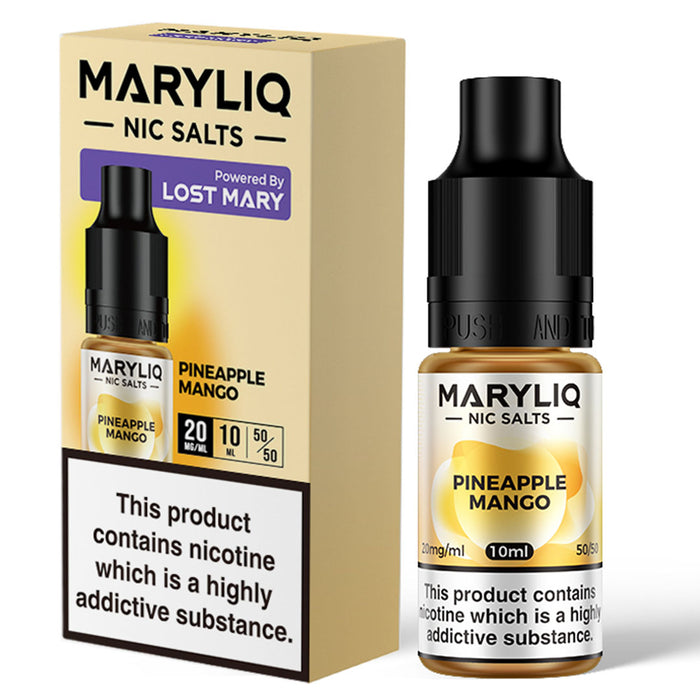 Maryliq 20mg - Lost Mary Nic Salt E-Liquid 10ml  Lost Mary Pineapple Mango 20mg 