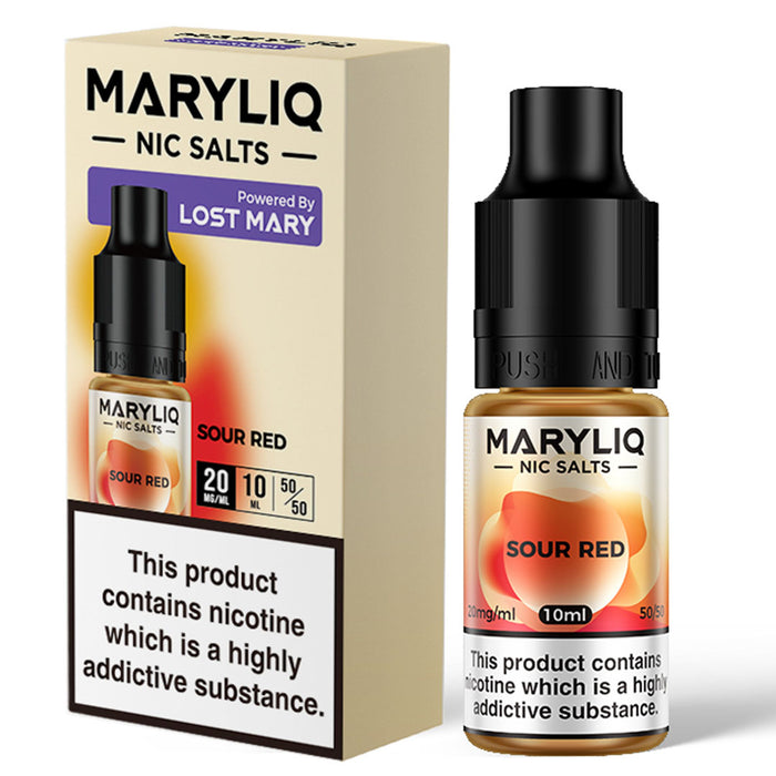 Maryliq 20mg - Lost Mary Nic Salt E-Liquid 10ml  Lost Mary Sour Red 20mg 